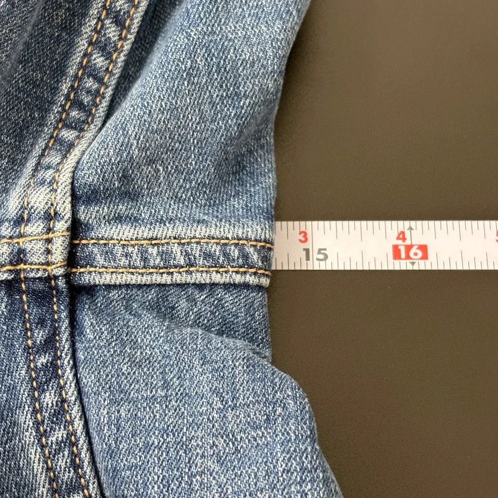 Old Navy Womens Barrel Leg Jeans Size 12 Blue High Rise Seam Detail Denim